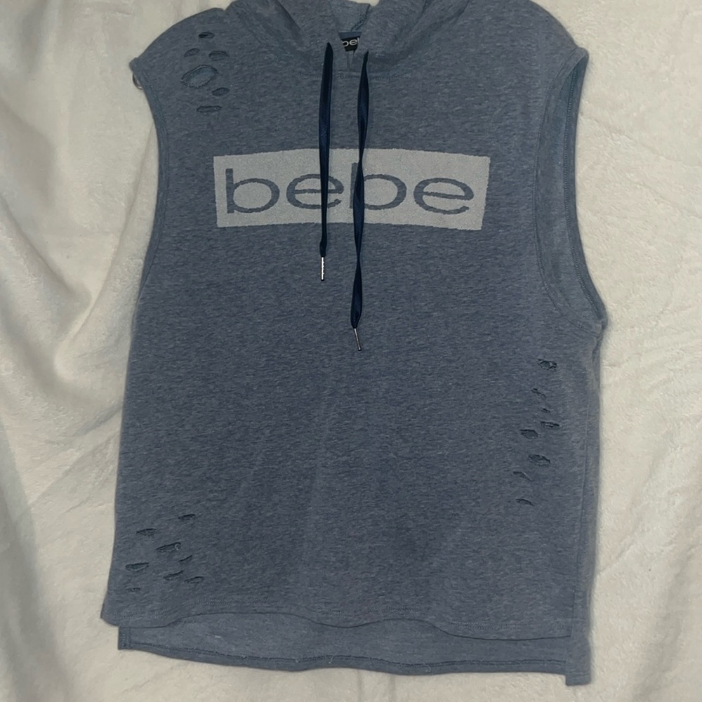 Blue BeBe cut off Sweatshirt